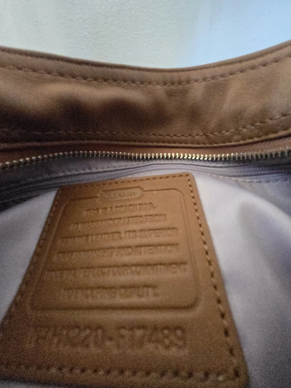 Coach Camel Leather Shoulder Bag with Silver Hardware - Picture 2 of 2